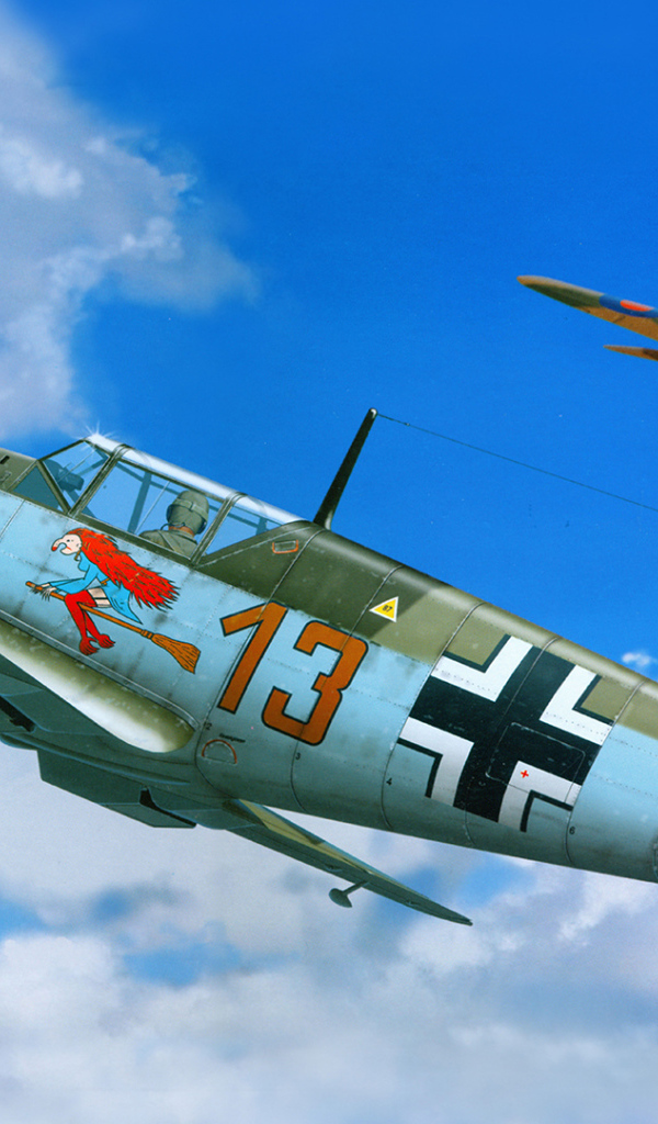 Немецкий самолет в бою
