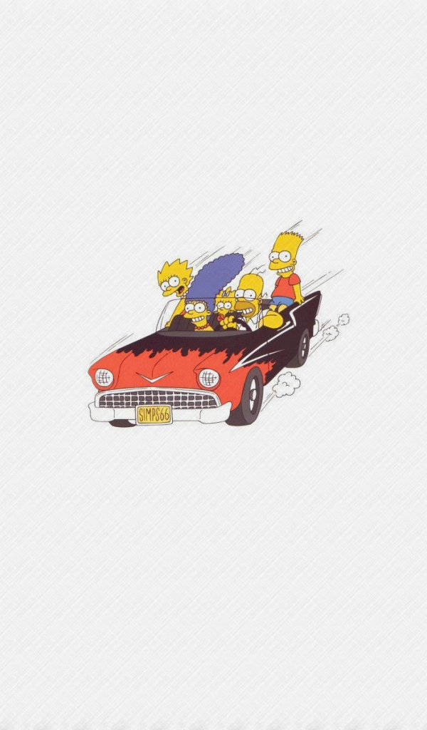 Симпсоны на автомобиле