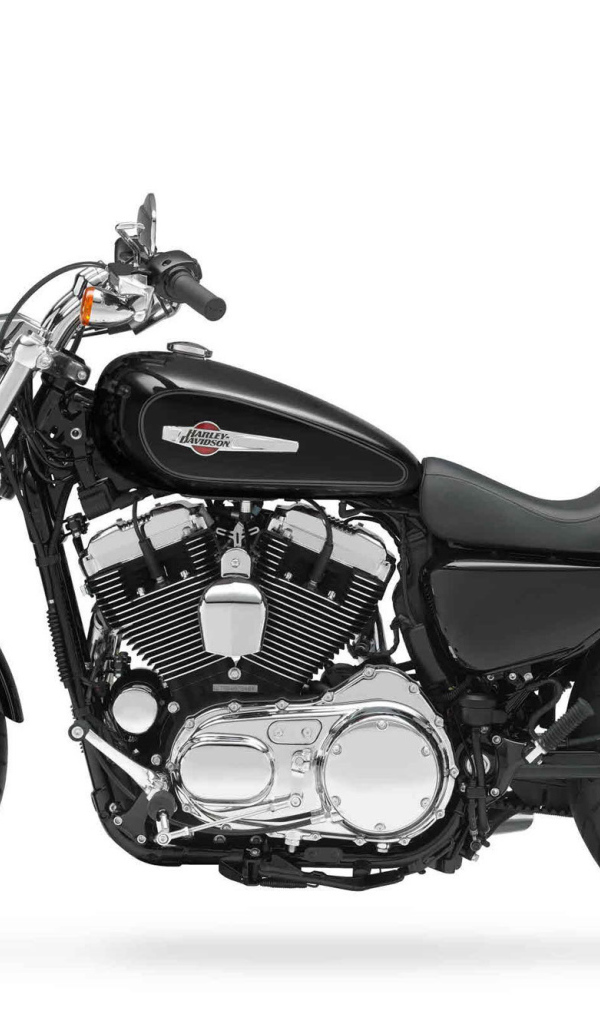 Новый мотоцикл на дороге Harley-Davidson XL 1200C Sportster Custom