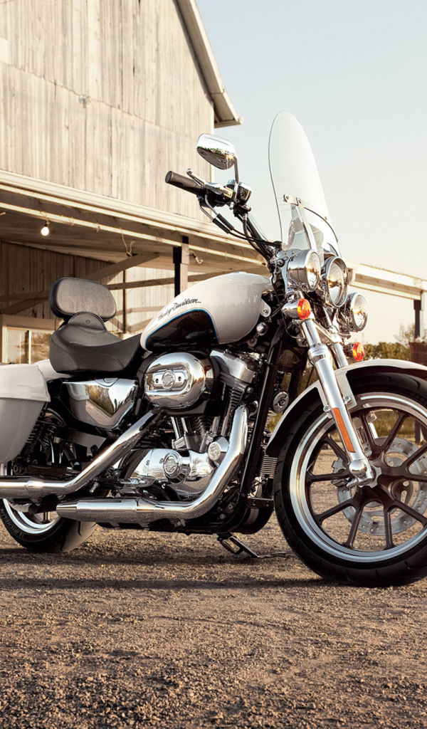 Новый мотоцикл на дороге Harley-Davidson XL 883L Sportster