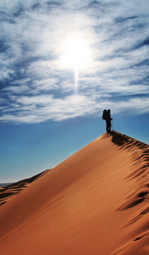 Одинокий путник в пустыне
