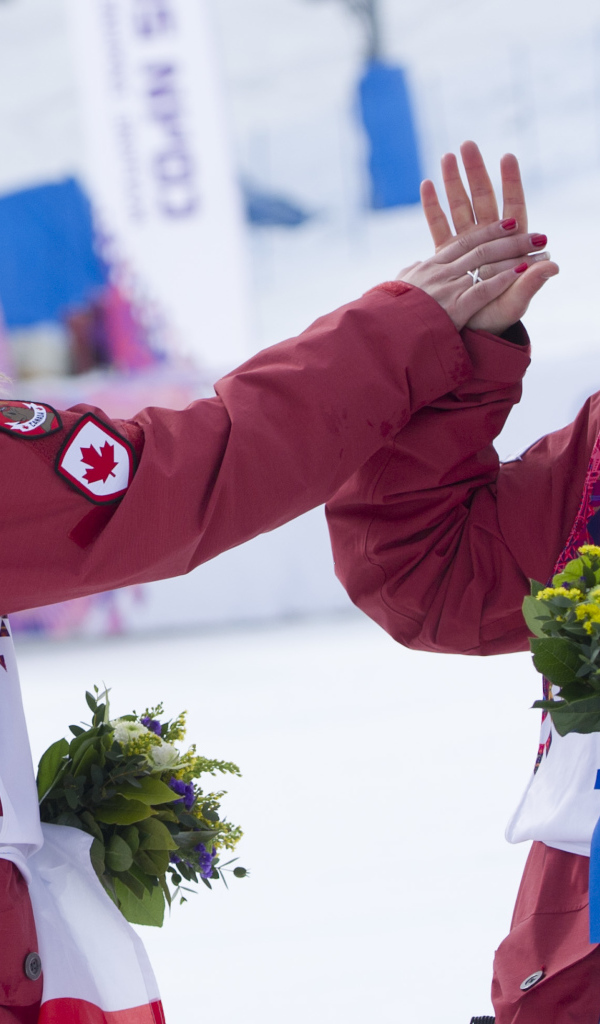 Обладательница бронзовой медали Ким Ламарре в дисциплине фристайл на олимпиаде в Сочи