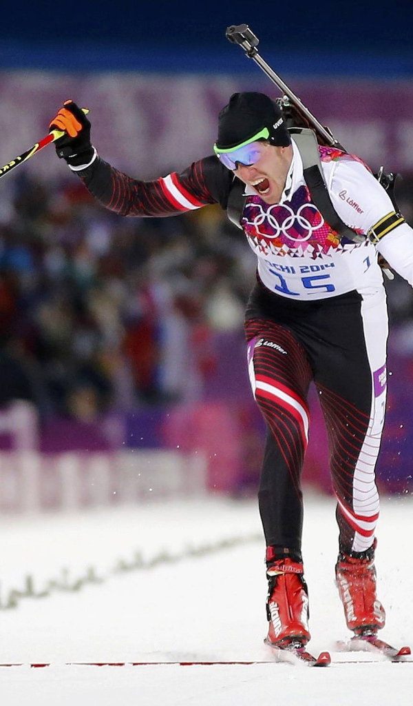 Доминик Ландертингер австрийский биатлонист обладатель серебряной медали в Сочи