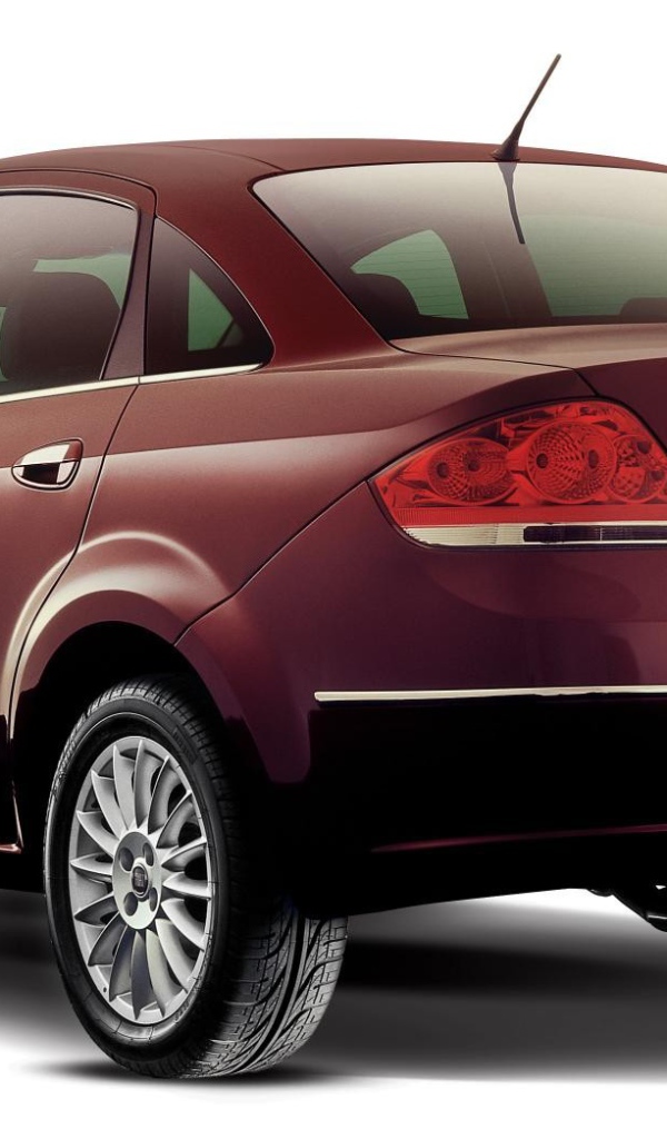 The new car Fiat Linea, dark brown