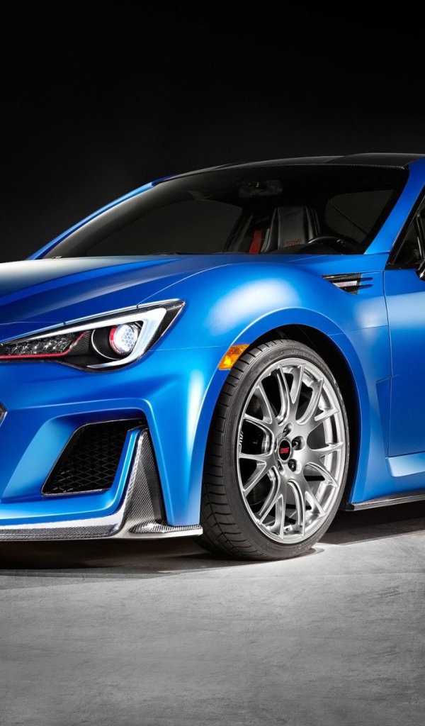 Blue car Subaru STI Performance