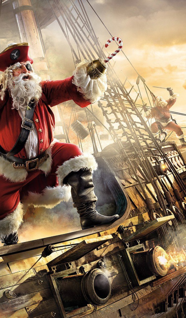 Санта Клаус на пиратском корабле