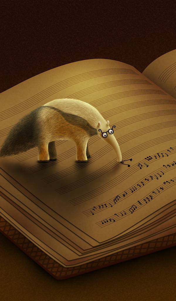 Anteater eats notes