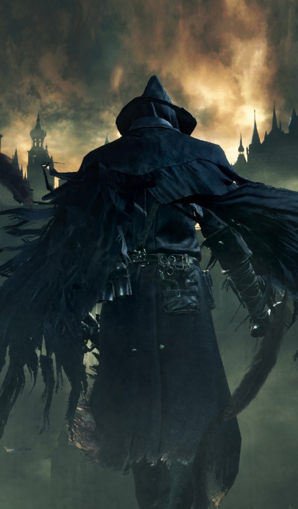 Черные крылья персонажа игры Bloodborne