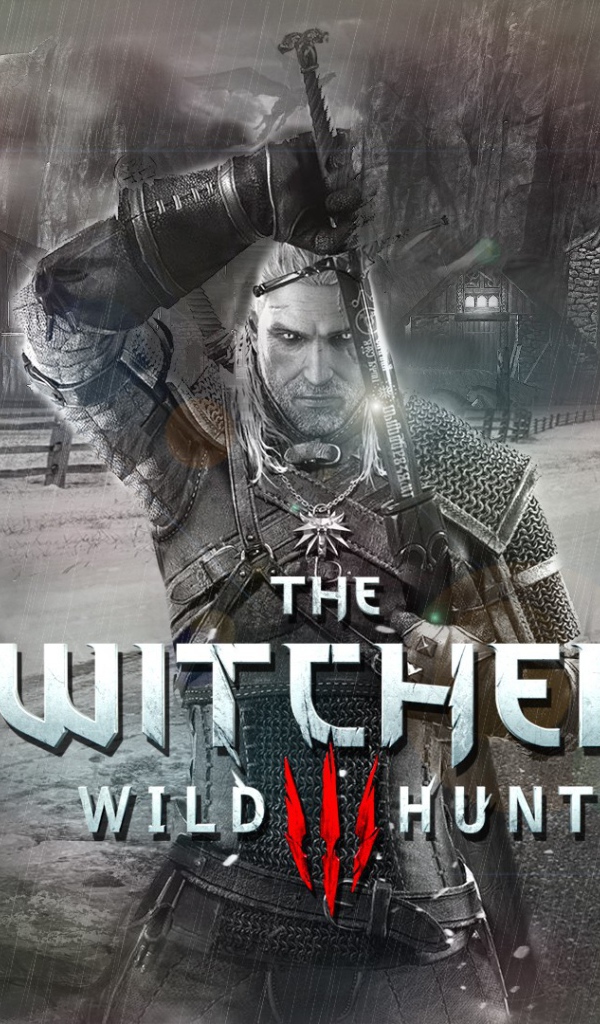 Геральд на постере игры The Witcher 3 Wild Hunt