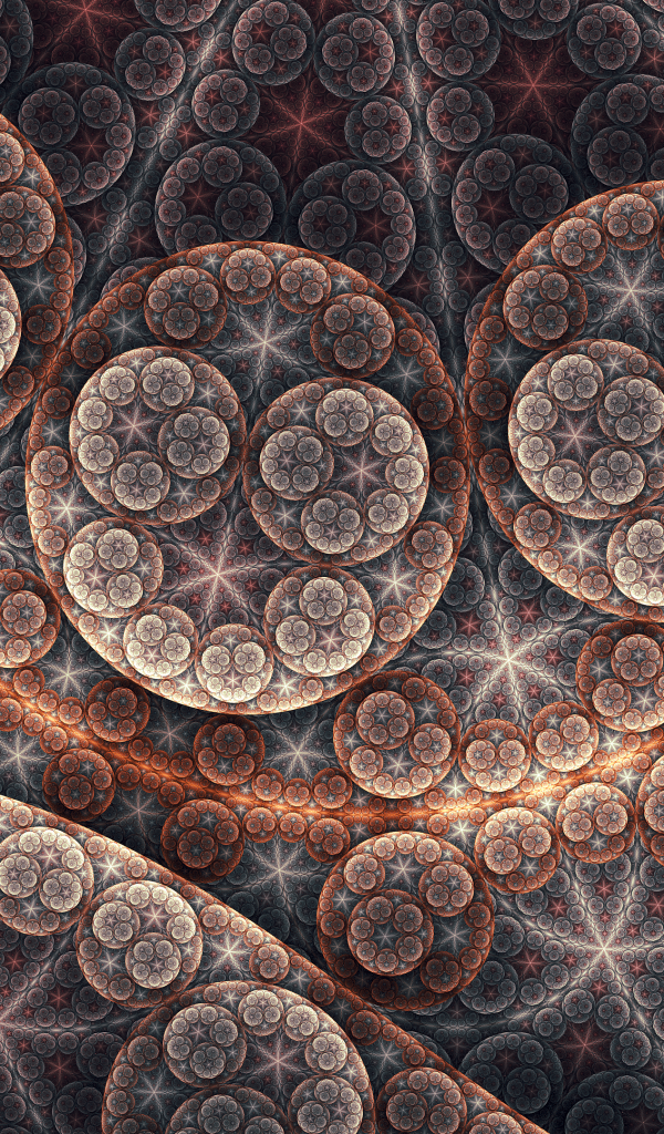 Abstract circles, fractal pattern