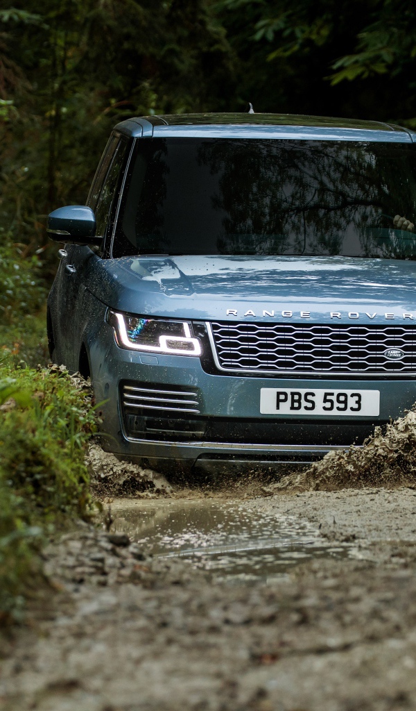 Внедорожник Range Rover Autobiography, 2017 едет по воде