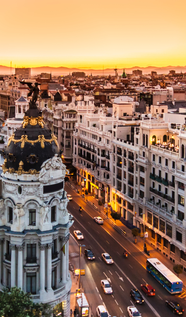 Панорама города Мадрид,  Испания 
