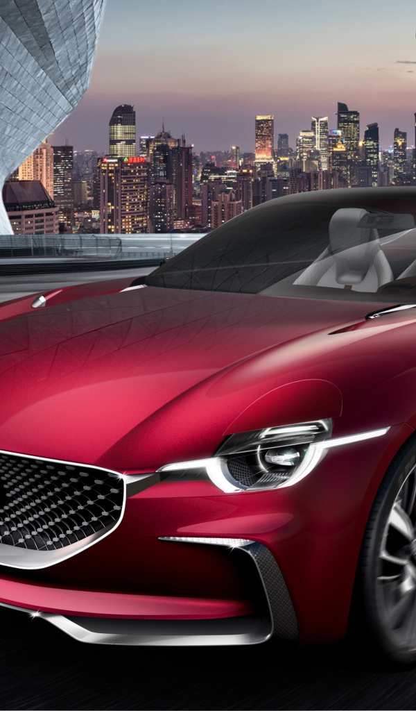 Бордовый электромобиль MG E-Motion, новинка 2020 года