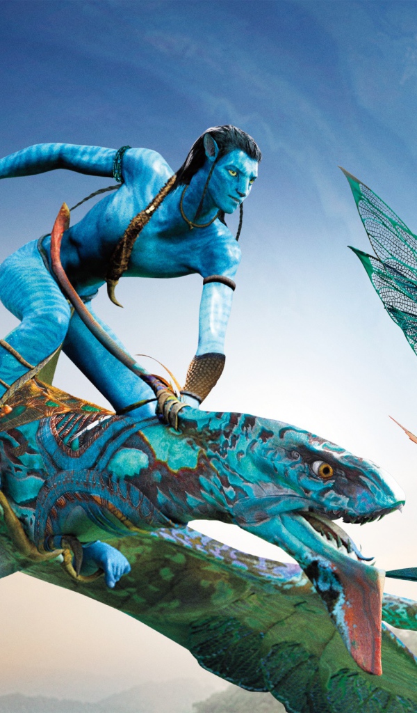 The characters of Neytiri and Jake Sully in the movie Avatar
