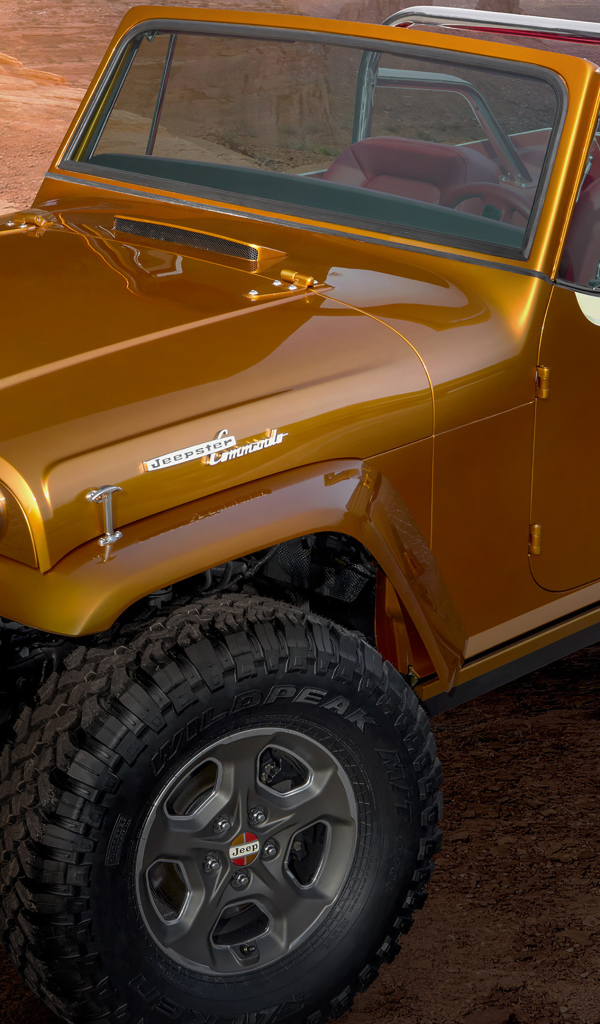 Оранжевый Jeepster Beach 2021 года 3д модель