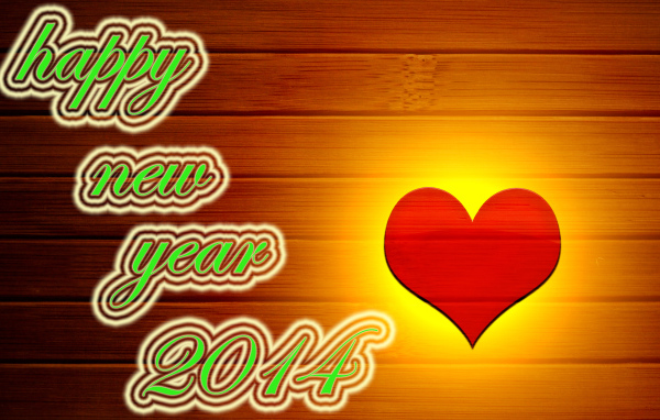 Счастливого Нового Года 2014 и сердце