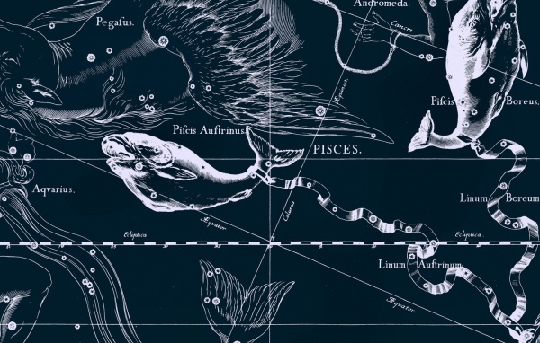 Карта звездного неба, рыбы