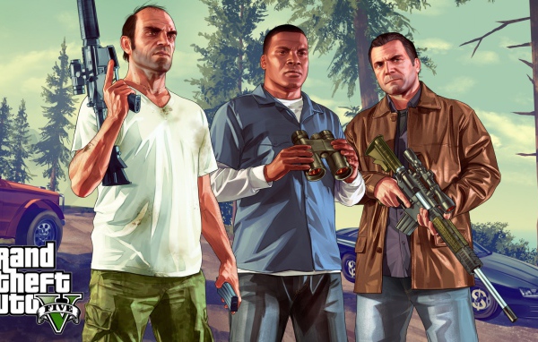 Grand Theft Auto V главные герои HD