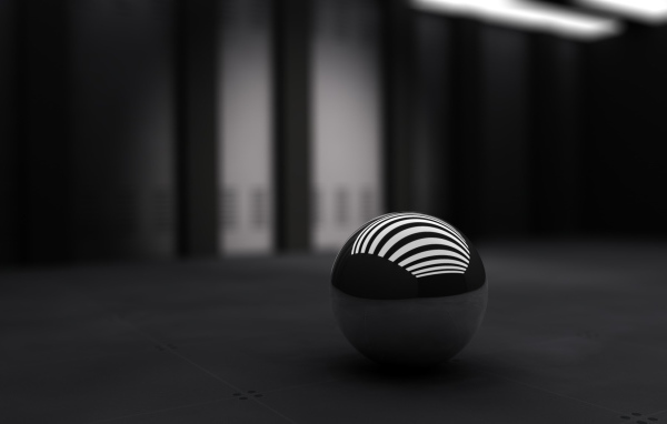 3Д черный шар