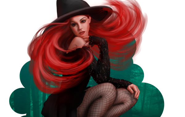 Ведьма на хэллоуин
