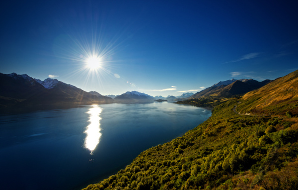 Горное озеро в Новой Зелландии