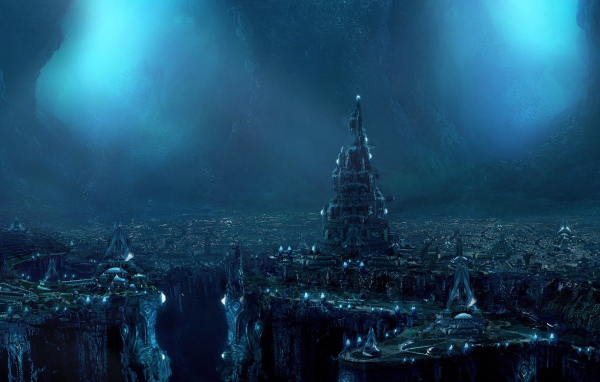 Фантастический город подземного мира