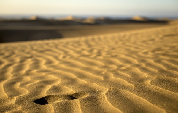 Волны песка на пляже