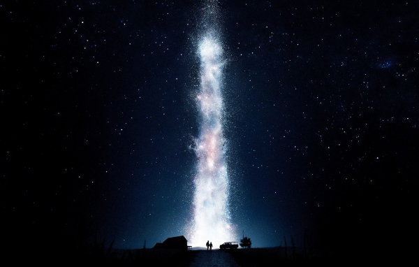 A pillar of the stars in the sky
