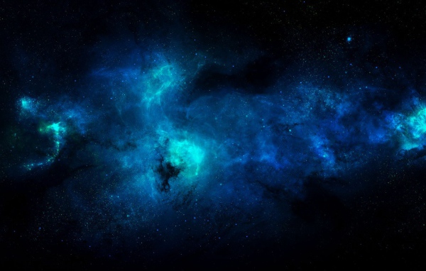 Голубая туманность на краю вселенной
