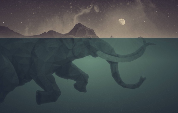 Слон в море, 3Д графика