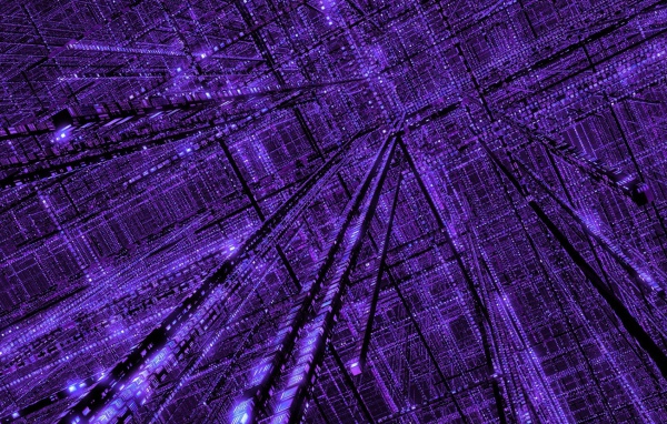 Фиолетовая цифровая реальность