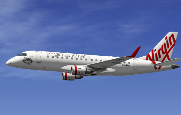 Embraer 170 австралийской авиакомпании Virgin Australia в небе