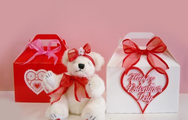 Плюшевый мишка  подарок на День Святого Валентина 