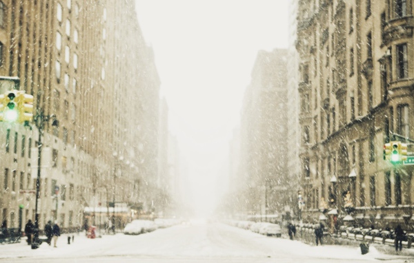 Городская улица зимой