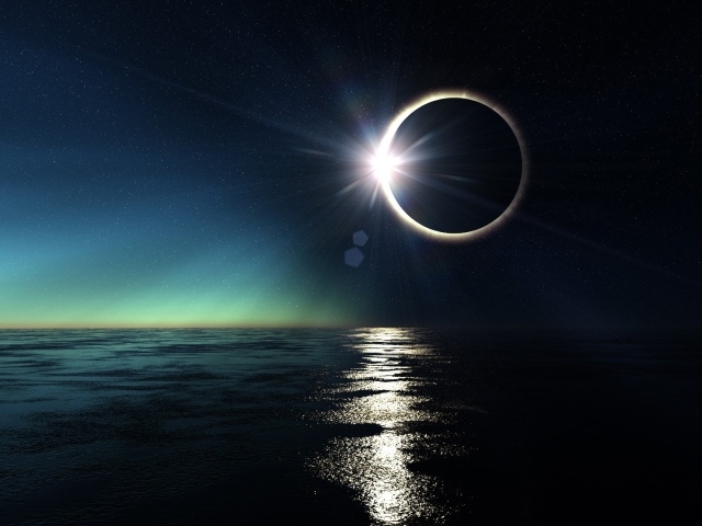 	 Solar Eclipse over the sea