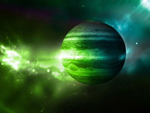 Green plasma Jupiter