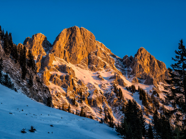 Австрийские альпы в снегу