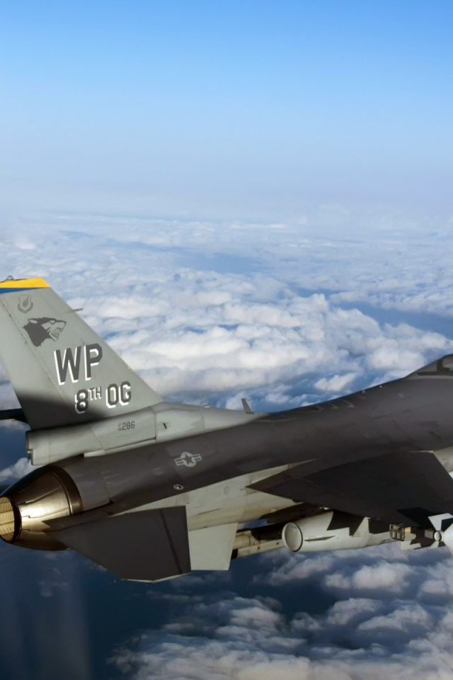 Военная авиация / летящий над облаками