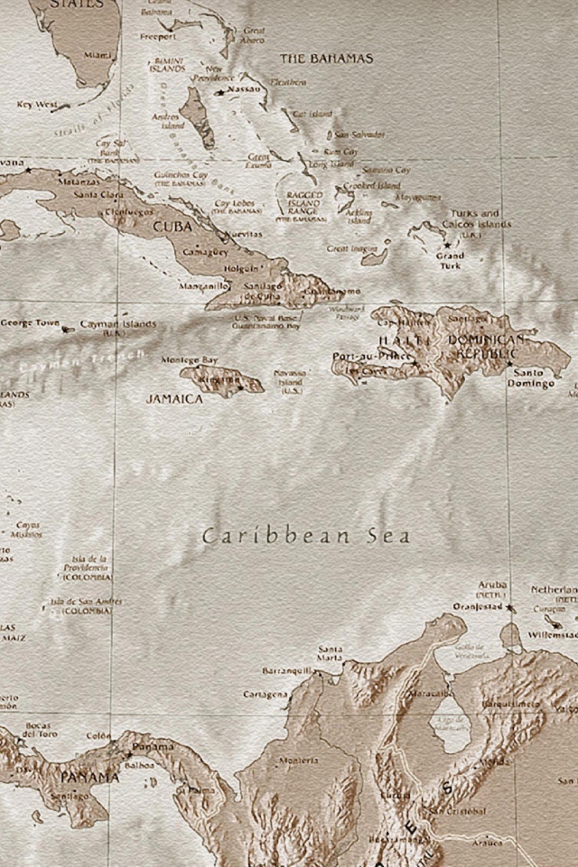 Карта Карибского моря