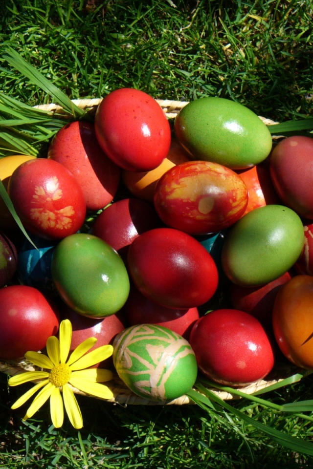 Разноцветные Пасхальные яйца