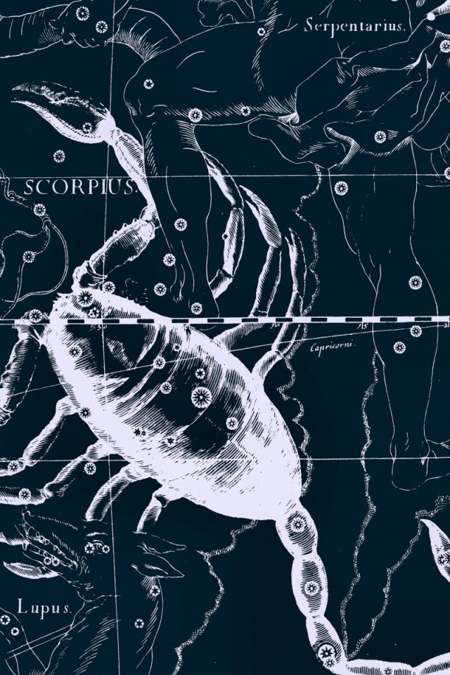 Карта звездного неба, скорпион