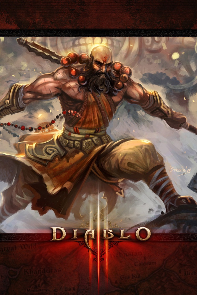 Diablo III: монах широкоформатный HD