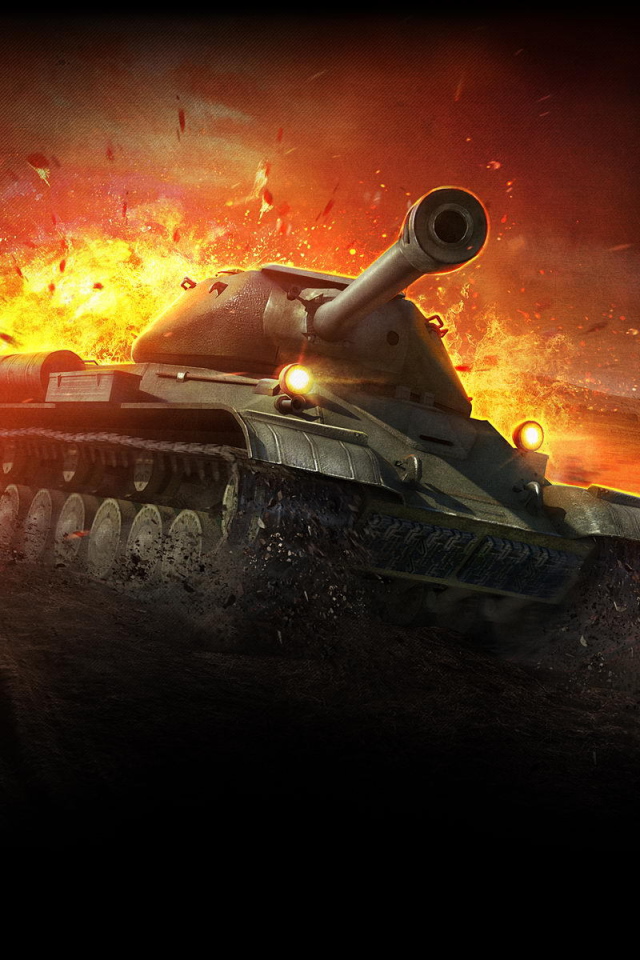 World of Tanks: танк под артиллерийским огнем