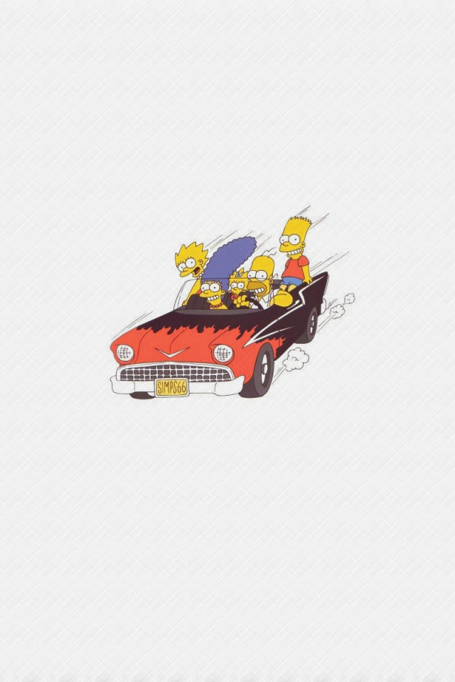 Симпсоны на автомобиле