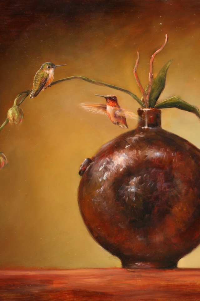 Painting Nikas Safronov - Birds