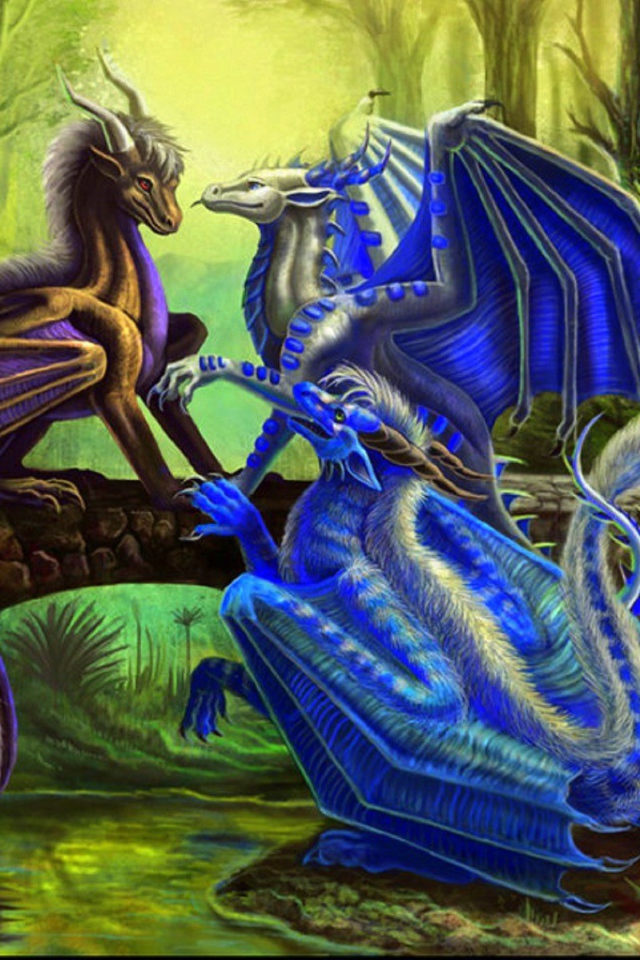 Три синих дракона