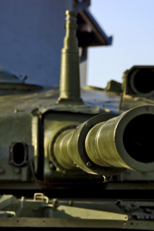 	   The barrel of the gun armored vehicles