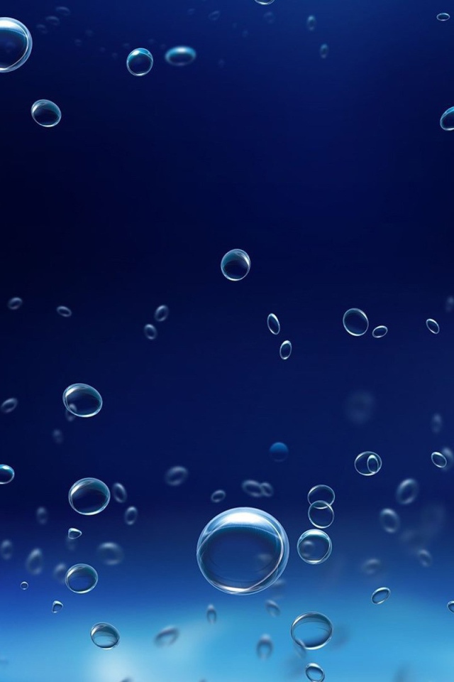 Пузырьки на синем фоне