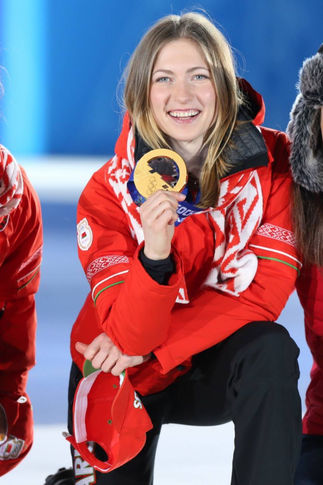 Белорусская биатлонистка  Надежда Скардино обладательница бронзовой медали
