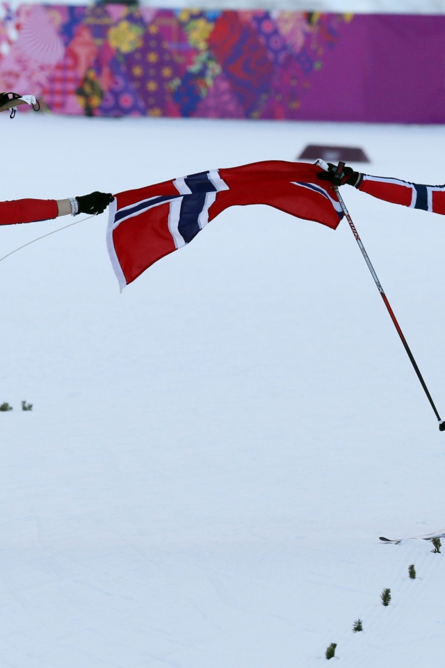 Норвежская лыжница Майкен Касперсен Фалла обладательница золотой медали